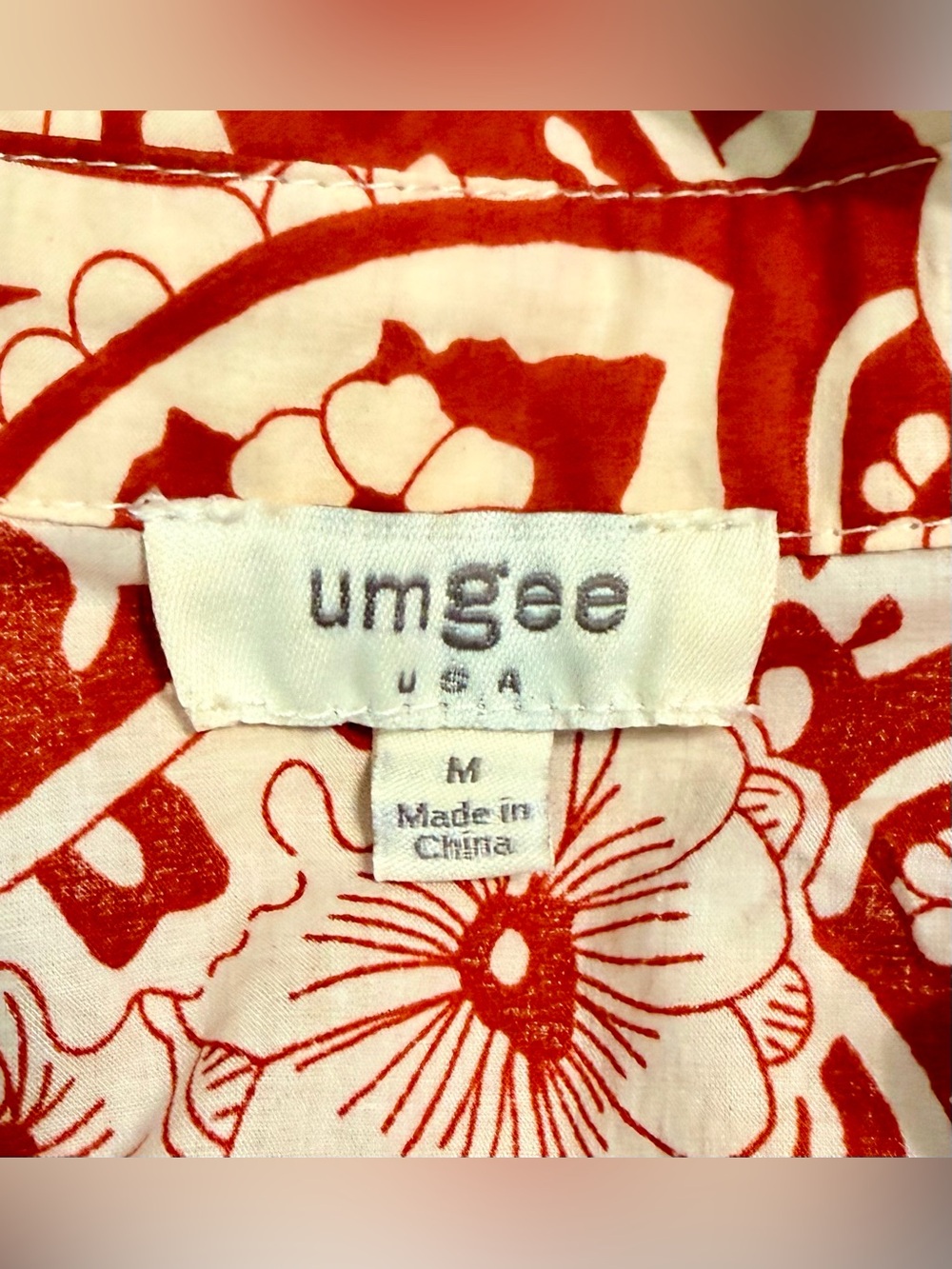 Umgee Red & Cream Floral Tiered Maxi Dress - Picture 3 of 4